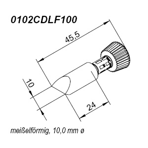 ERSA 0102CDLF100/SB Soldering iron tip
