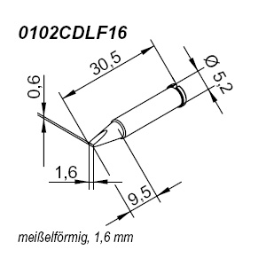 ERSA 0102CDLF16/SB Soldering iron tip