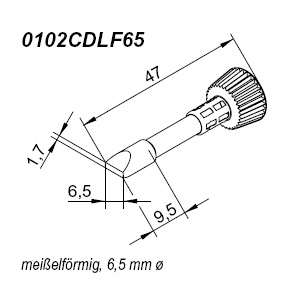 ERSA 0102CDLF65/SB Soldering iron tip