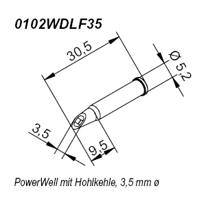 ERSA 0102WDLF35/SB Soldering iron tip