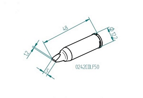ERSA 0242CDLF50/SB Soldering iron tip