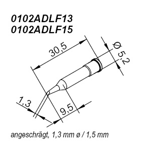 ERSA 0102ADLF13/SB Soldering iron tip