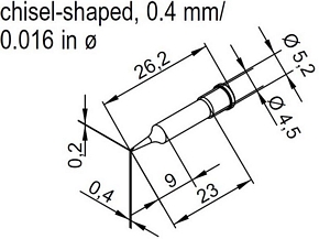 ERSA 0102CDLF04/SB Soldering iron tip