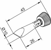 ERSA 0102CDLF100C/SB Soldering iron tip