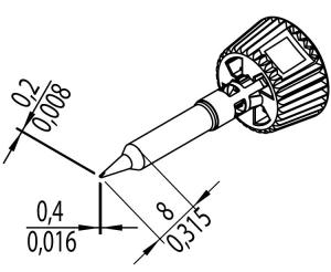 ERSA 0142CDLF04/SB Soldering iron tip