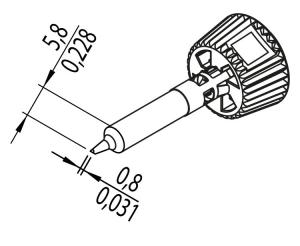 ERSA 0142CDLF08A/SB Soldering iron tip