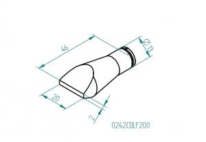 ERSA 0242CDLF200/SB Soldering iron tip