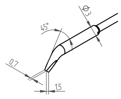 ERSA 0462MDLF015/SB Soldering iron tip