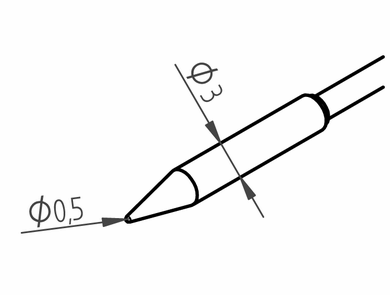 ERSA 0462PDLF005/SB Soldering iron tip