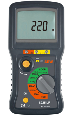 SEW 8025LP Cilpas fāze nulle pretestības testeris